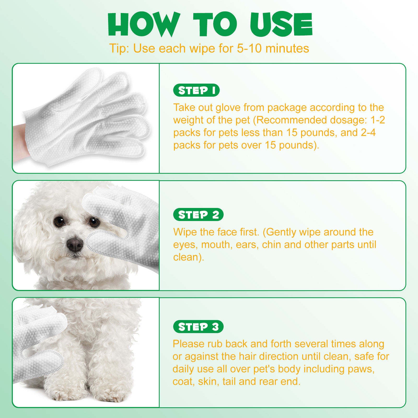 Disposable Pet Cleaning Gloves