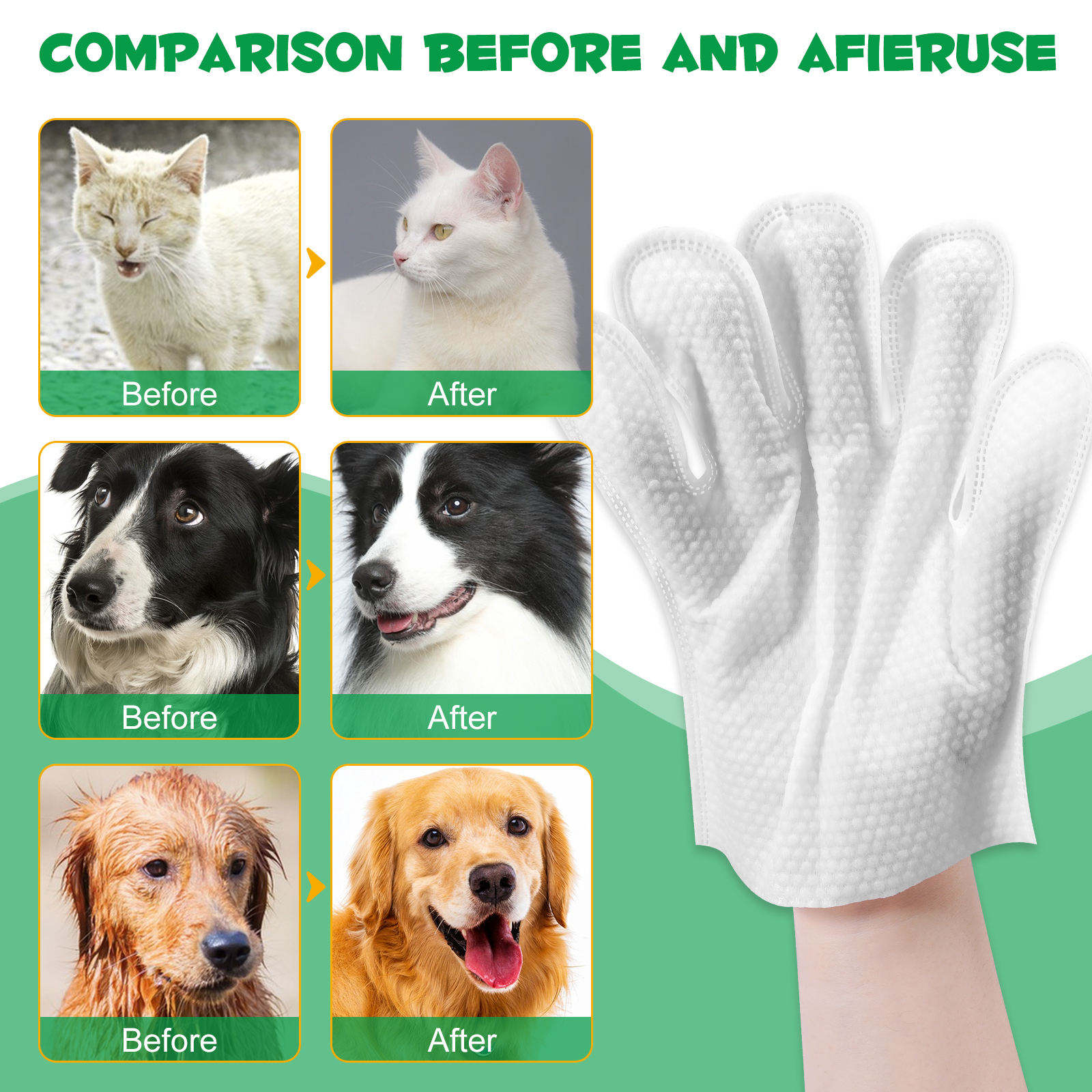 Disposable Pet Cleaning Gloves