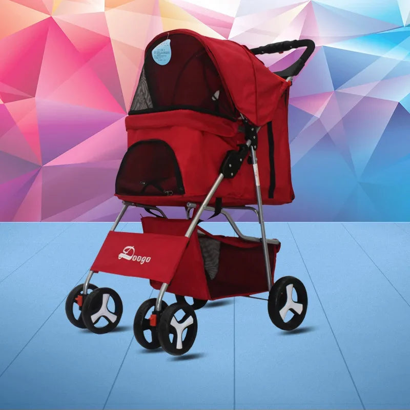 Four-Wheeled Pet Stroller